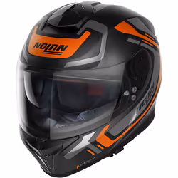 Nolan N80-8 Ally N-Com Casque, noir-orange, taille XL pour Hommes