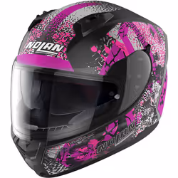 Nolan N60-6 Eufor Casque, noir-rose, taille XS pour Hommes