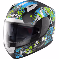 Nolan N60-6 Eufor Casque, noir-bleu, taille XS pour Hommes