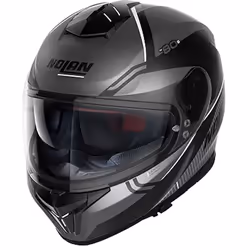 Nolan N80-8 Astute N-Com Casque, gris-blanc, taille XL pour Hommes