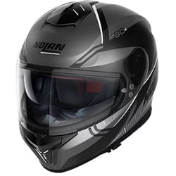 Nolan N80-8 Astute N-Com Casque, gris-blanc, taille XL pour Hommes