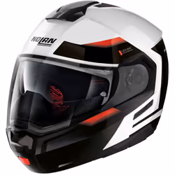 Nolan N90-3 Reflector N-Com Casque, noir-blanc-rouge, taille L pour Hommes
