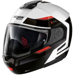 Nolan N90-3 Reflector N-Com Casque, noir-blanc-rouge, taille L pour Hommes