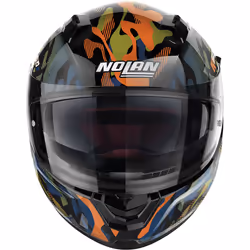 Nolan N60-6 Foxtrot Casque, noir-orange, taille M pour Hommes