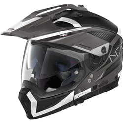 Nolan N70-2 X Earthquake N-Com Casque de motocross, noir-blanc, taille XS pour Hommes