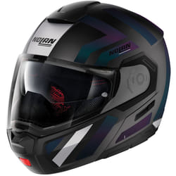 Nolan N90-3 Laneway N-Com Casque, noir-pourpre, taille L pour Hommes