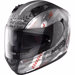 Nolan N60-6 Wheelspin Casque, gris-orange, taille XS pour Hommes