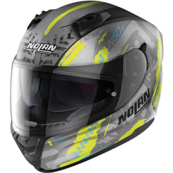 Nolan N60-6 Wheelspin Casque, gris-jaune, taille S pour Hommes
