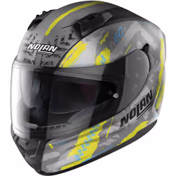 Nolan N60-6 Wheelspin Casque, gris-jaune, taille S pour Hommes