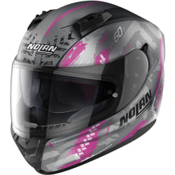Nolan N60-6 Wheelspin Casque, gris-rose, taille XS pour Hommes