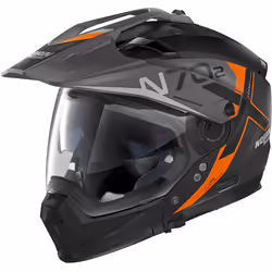 Nolan N70-2 X Bungee N-Com Casque, noir-orange, taille 2XS pour Hommes