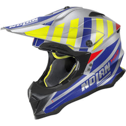Nolan N53 Cliffjumper Casque de motocross, gris-bleu, taille XS pour Hommes