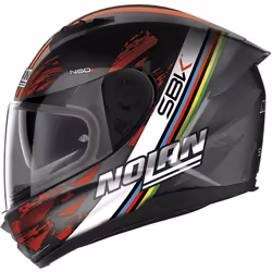 Nolan N60-6 SBK 2023 Casque, noir-blanc-rouge, taille XL pour Hommes