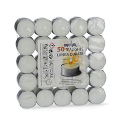 Magic Lights 8030650192017 bougie en cire Rond Blanc 50 pièce(s)