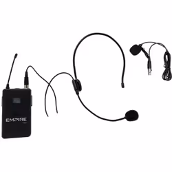 Empire Media MN100, Microphone pour radio, -38 dB, 30000 - 18000 Hz, 30 mW, Sans fil, Noir