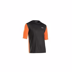 Maillot manches courtes Northwave Xtrail - Noir/Orange - Homme - Cycle - VTT - Respirant