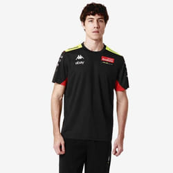 T-Shirt Amirymone VR46 2024 pour Homme - Noir jaune rouge - KAPPA - Polyester - Manches courtes