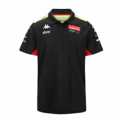 Polo enfant KAPPA ACRAZON VR46 2024 - Noir jaune rouge - manches courtes - col polo