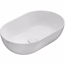 Dimensions du lavabo à poser 54 x 36 cm | Ceramica Globo T-EDGE B6O54 Ligne ovale pour cet évier en céramique au design moder ...