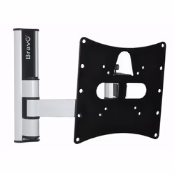Bravo LCD 9, 100 x 100 mm, 200 x 200 mm, -15 - 15°, 90°, Aluminium, Blanc