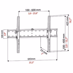 Bravo 92402635 support pour téléviseur 190,5 cm (75") Noir - Vue supplémentaire 4