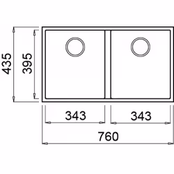 Elleci Quadra 350 Undermount Evier encastré Rectangulaire Keratek plus - Vue supplémentaire 2
