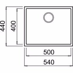 Elleci Quadra 105 Evier à poser Rectangulaire Keratek plus - Vue supplémentaire 2