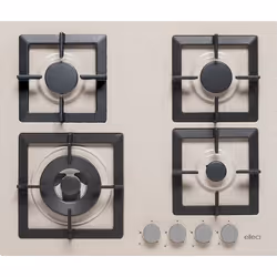 Elleci Plano 60 G51, Avoine, Intégré, 60 cm, Gaz, Granitek, 4 zone(s)