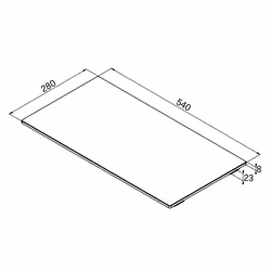 Elleci ATH010BK planche à découper pour cuisine Rectangulaire Noir