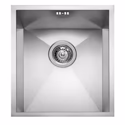 Elleci Square 340, Acier inoxydable, Gris, 1 bols, 340 x 400 mm, 380 mm, 440 mm
