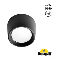 Plafonnier d'extérieur CCT 'Livia 160' FUMAGALLI - 10W - GX53 - - Noir
