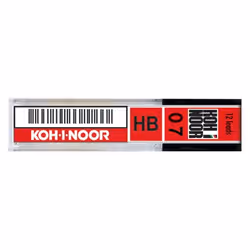 Koh-I-Noor E207-HBA, HB, Gris, 0,7 mm, 12 pièce(s), Boîte