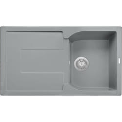Evier de cuisine granit a 1 bac plus egouttoir Plados CX0861 Titane