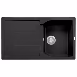 Plados CX0861, Evier à poser, Rectangulaire, Noir, 1 bols, Rectangulaire, 345 x 430 mm