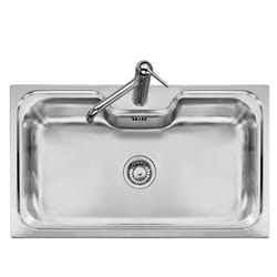 Plados Vintage Evier à poser Rectangulaire Acier inoxydable