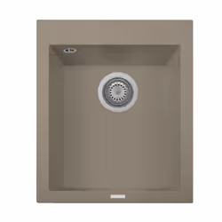 Plados One, Evier à poser, Rectangulaire, Ultragranit, Taupe, 1 bols, Rectangulaire