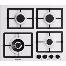 Plaque de cuisson à gaz de 60cm, avec 4 brûleurs dont 1 triple couronne, commandes avant, allumage électronique sous le bouto ...