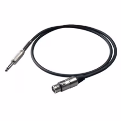 Proel BULK200LU10BK, 6,35 mm, Mâle, XLR (3-pin), Mâle, 10 m, Noir