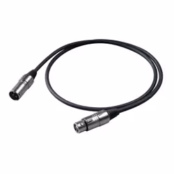 Proel BULK250LU10, XLR (3-pin), Mâle, XLR (3-pin), Femelle, 10 m, Noir