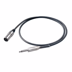Proel BULK220LU1, 6,35 mm, Mâle, XLR (3-pin), Femelle, 1 m, Noir