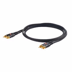 Proel CHLP250LU15, 2 x RCA, Mâle, 2 x RCA, Mâle, 1,5 m, Noir