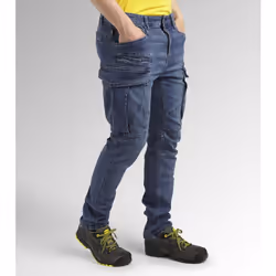 Jean de travail élastique STONE CARGO LIGHT - Bleu/Vert L - FR (44/46) - US (33)