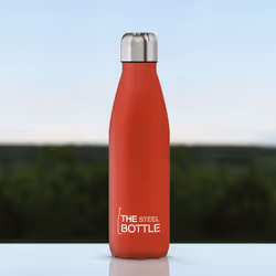 The Steel Bottle Classic Vélo, Utilisation quotidienne, Fitness, Randonnée, Sports 500 ml Acier inoxydable Rouge - Vue supplémentaire 3
