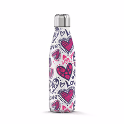 The Steel Bottle Love, 500 ml, Utilisation quotidienne, Multicolore, Acier inoxydable, Love, 10 h