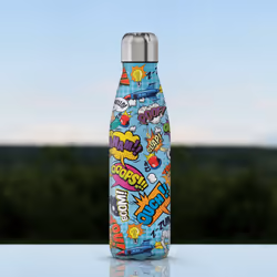 The Steel Bottle Comic Utilisation quotidienne 500 ml Acier inoxydable Multicolore