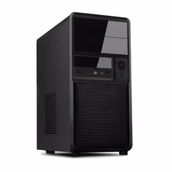 itek SPIDER, Mini Tower, PC, Noir, micro ATX, Métal, maison/bureau