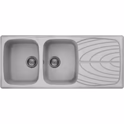 Elleci Master 500, Evier à poser, Rectangulaire, Metaltek, Aluminium, 2 bols, Rectangulaire