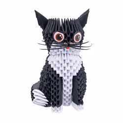 DAM Creagami L: Chat Origami 3D, 7 an(s), Noir, Blanc, Rouge, 631 pièce(s)