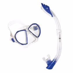 Aqua Lung Combo Duetto LX/Palau LX, Adulte, Bleu, Transparent, L, Verre trempé, Silicone, Italie