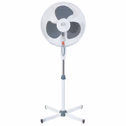 DCG Eltronic VE1625, Ventilateur à lame domestique, Noir, Blanc, Sol, 40 cm, 45 W, 230V, 50 Hz